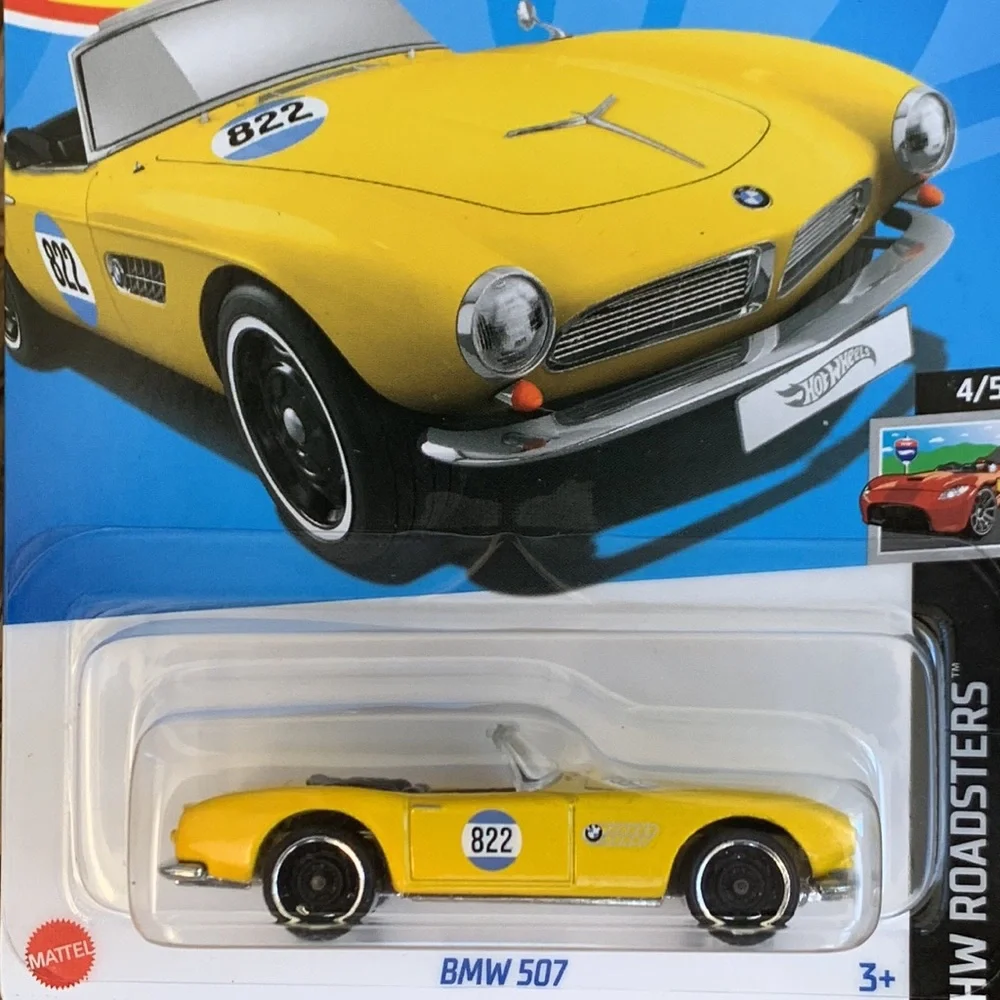 Hot Wheels Beamer BMW 507 HW Roadsters Hotwheels Racing Yellow Race Car New 2024